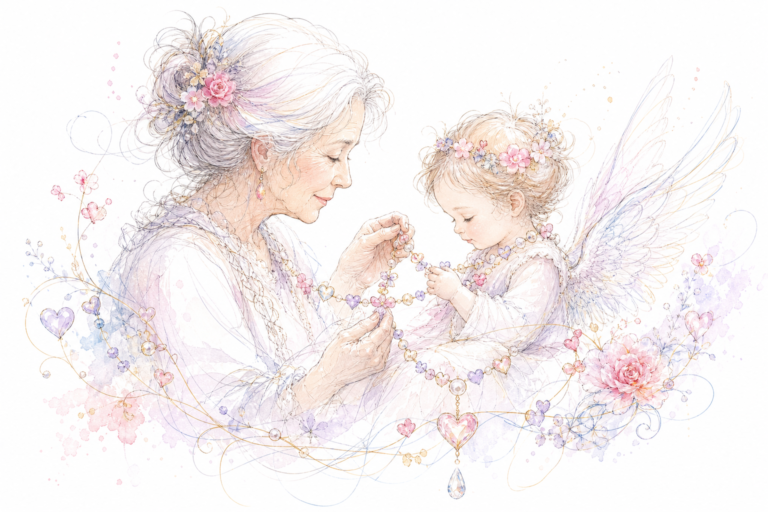 necklace of love illustration